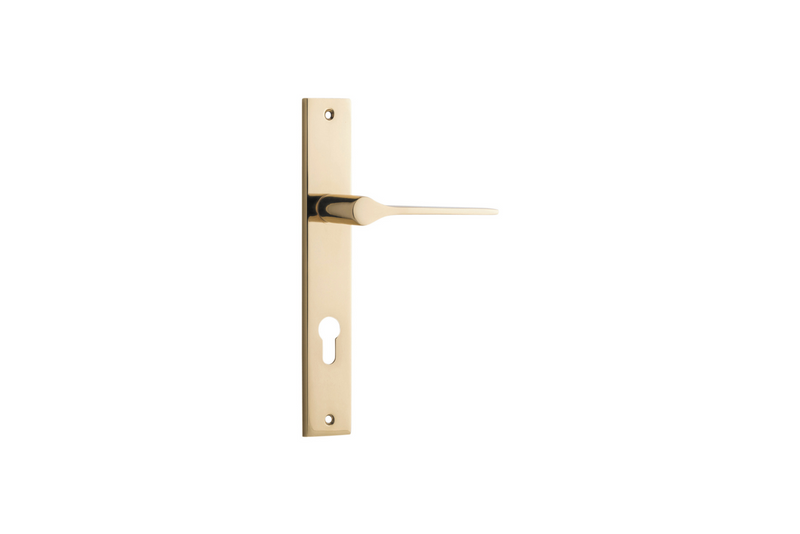 Como Lever Rectangular Polished Brass