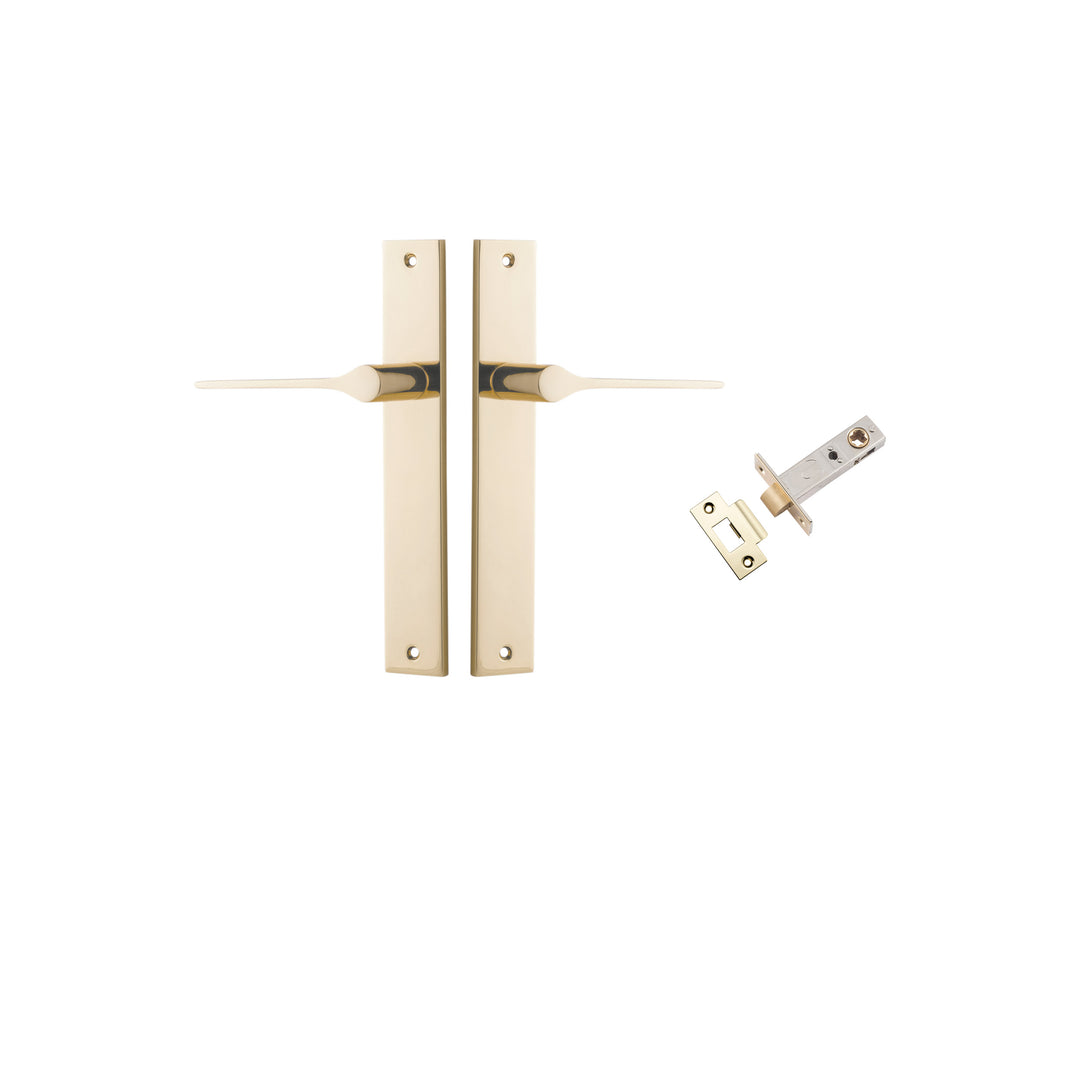 Como Lever Rectangular Polished Brass Passage Kit