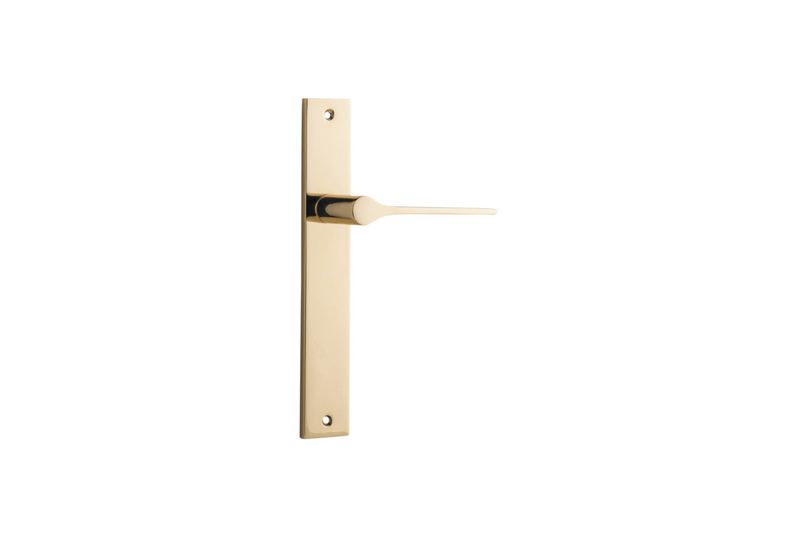 Como Lever Rectangular Polished Brass