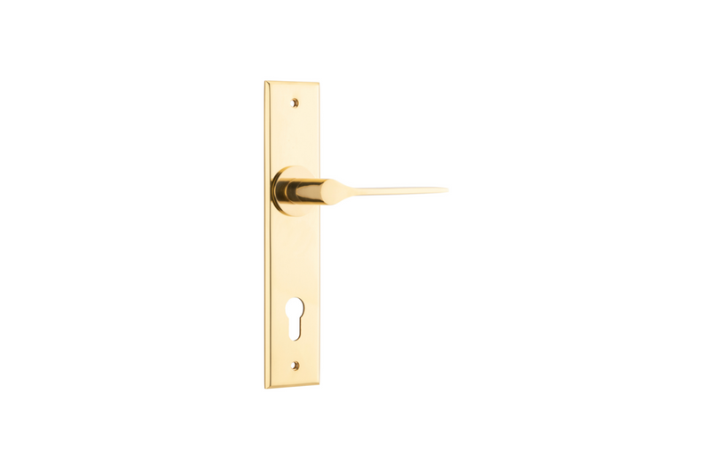 Como Lever Chamfered Polished Brass