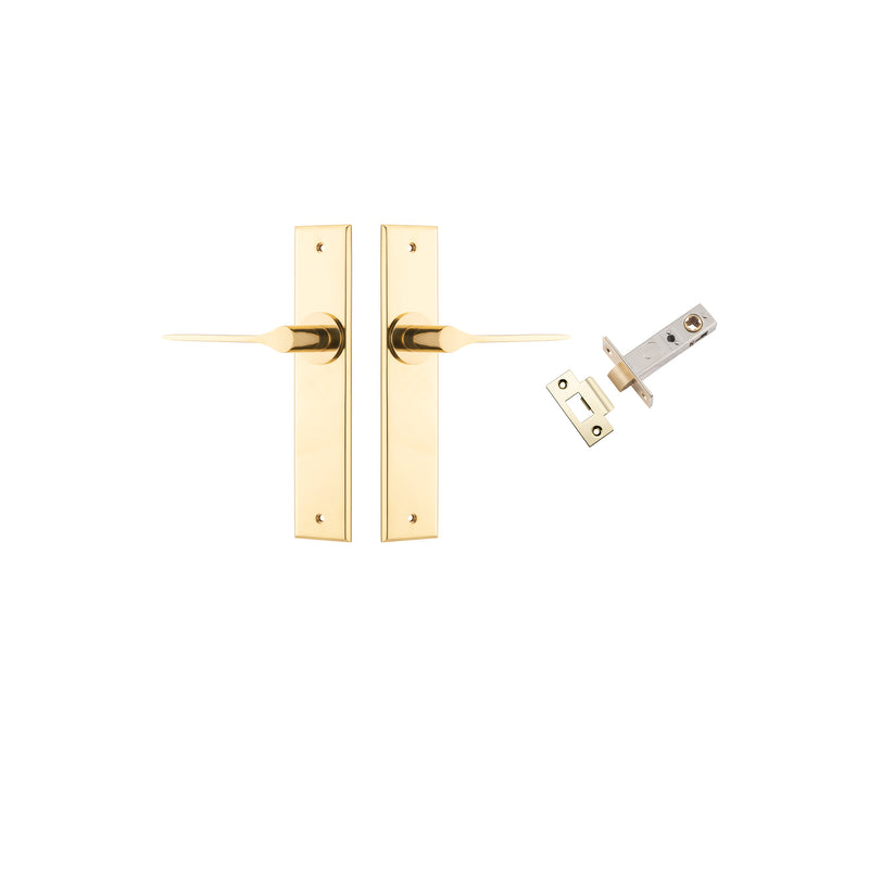 Como Lever Chamfered Polished Brass Passage Kit