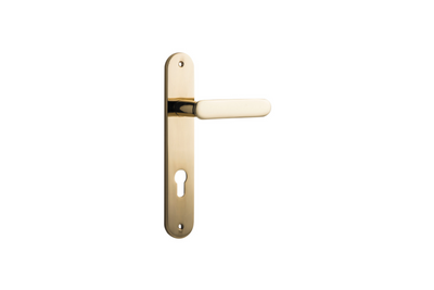 Bronte Lever Oval Polished Brass