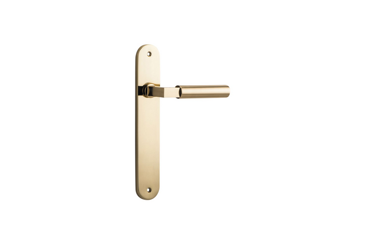 Berlin Lever Oval Polished Brass