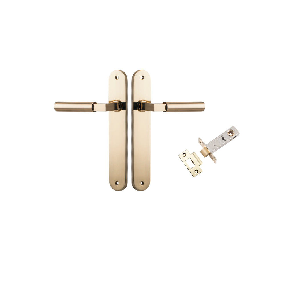 Berlin Lever Oval Polished Brass Passage Kit