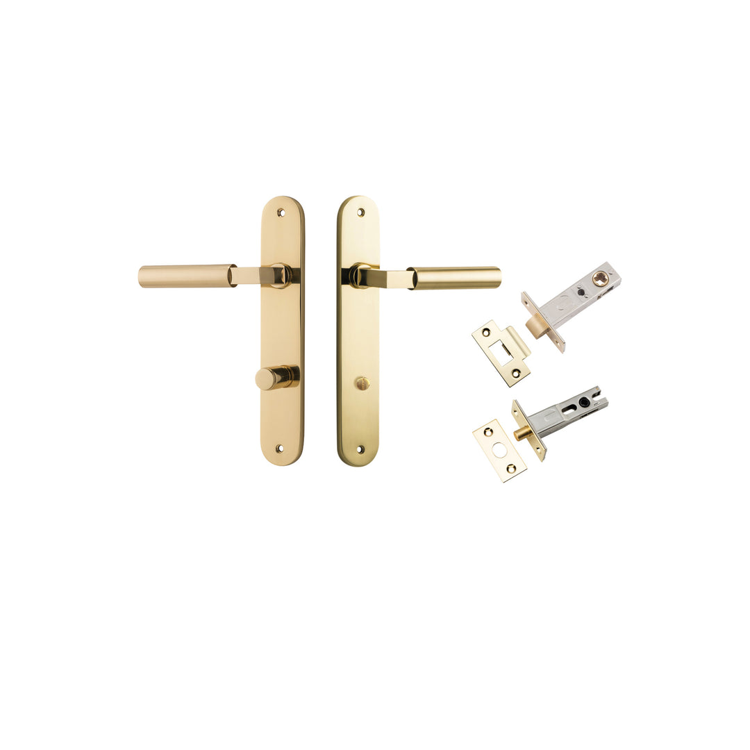 Berlin Lever Oval Polished Brass Privacy Kit