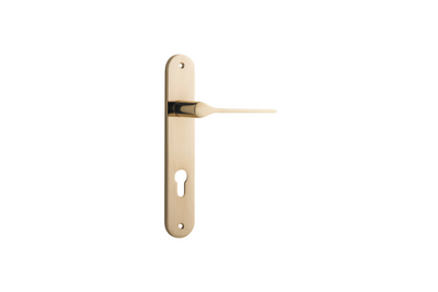 Como Lever Oval Polished Brass