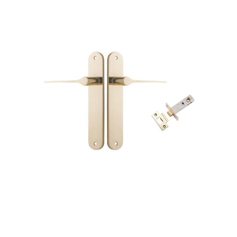 Como Lever Oval Polished Brass Passage Kit