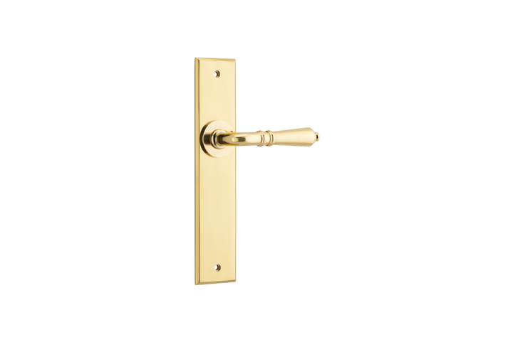 Sarlat Lever Chamfered Polished Brass