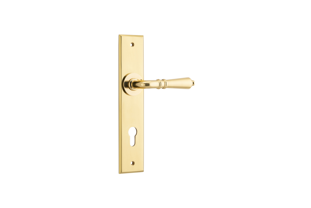 Sarlat Lever Chamfered Polished Brass