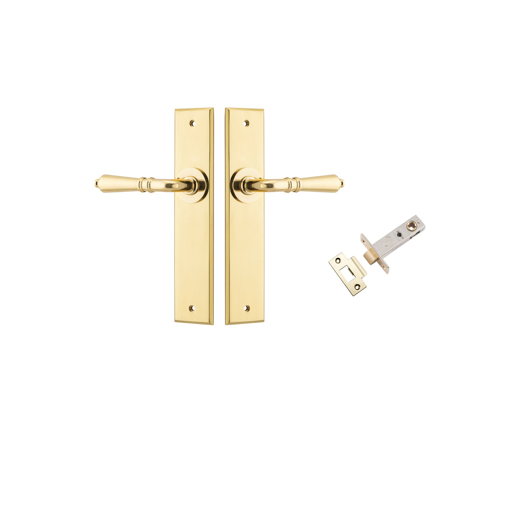 Sarlat Lever Chamfered Polished Brass Passage Kit