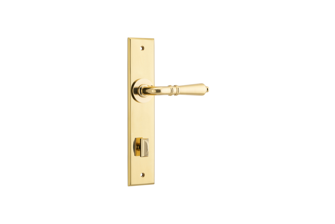 Sarlat Lever Chamfered Polished Brass