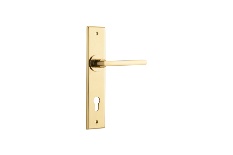 Baltimore Lever Chamfered Polished Brass