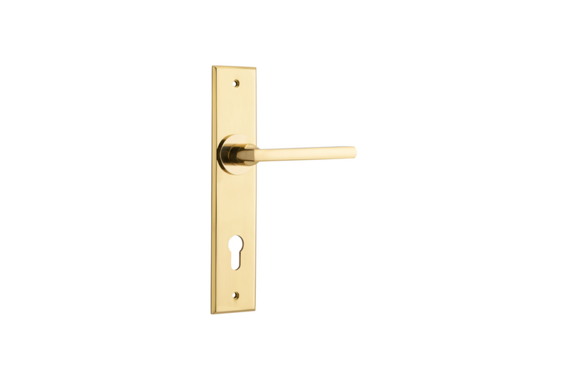 Baltimore Lever Chamfered Polished Brass