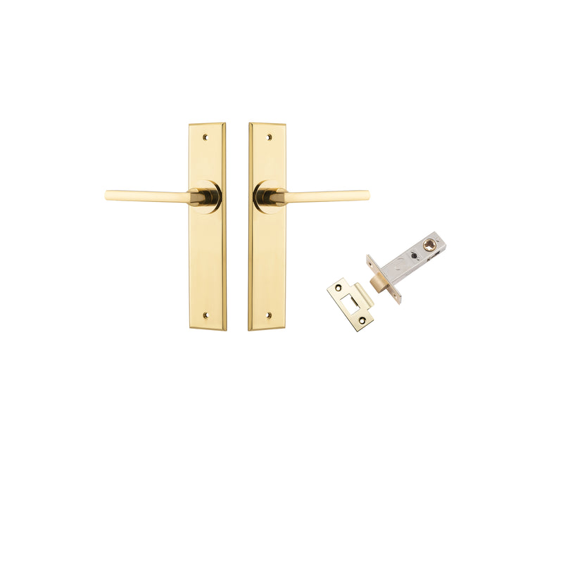 Baltimore Lever Chamfered Polished Brass Passage Kit