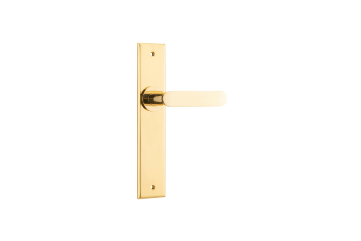 Bronte Lever Chamfered Polished Brass