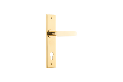 Bronte Lever Chamfered Polished Brass