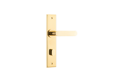 Bronte Lever Chamfered Polished Brass