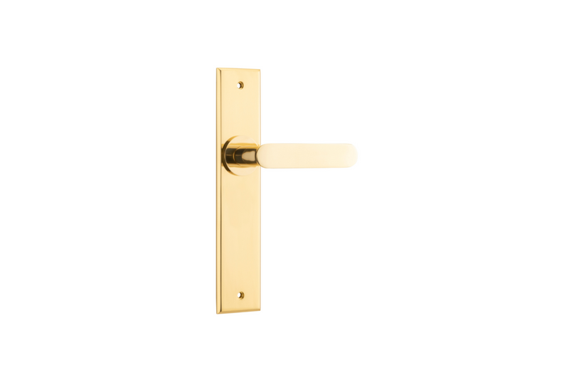 Bronte Lever Chamfered Polished Brass