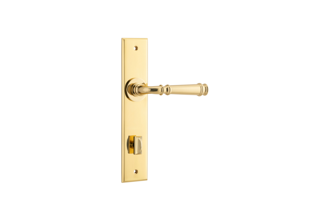 Verona Lever Chamfered Polished Brass