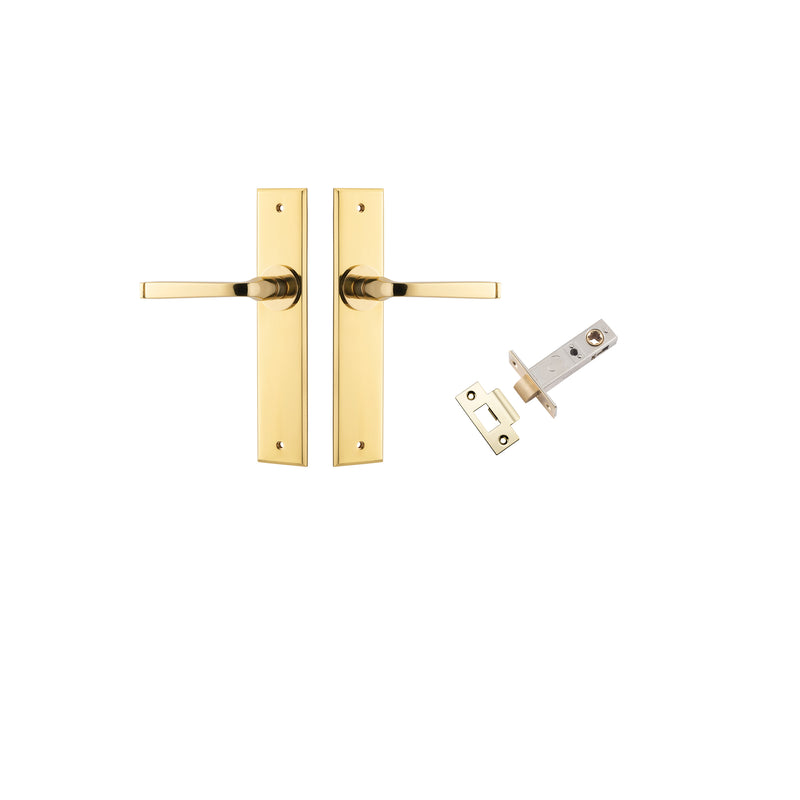 Annecy Lever Chamfered Polished Brass Passage Kit