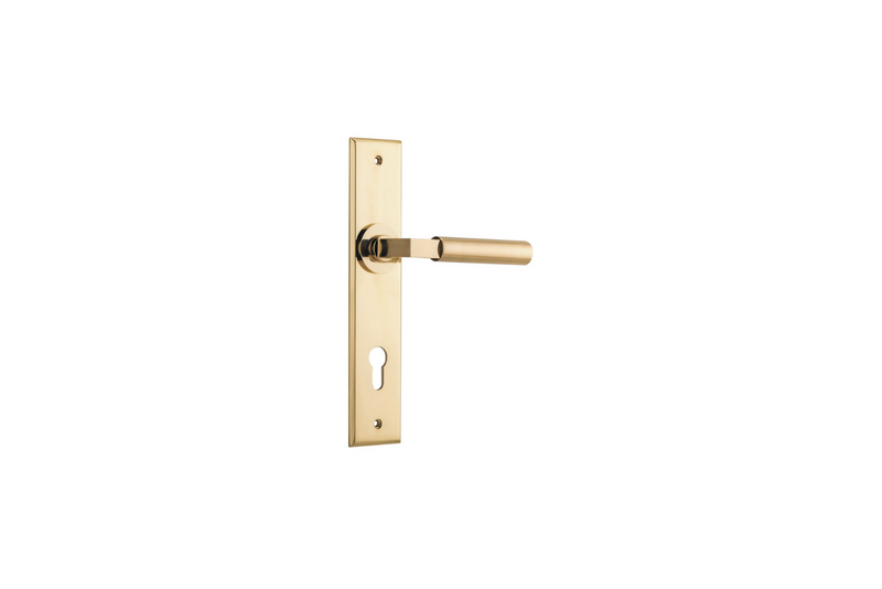 Berlin Lever Chamfered Polished Brass