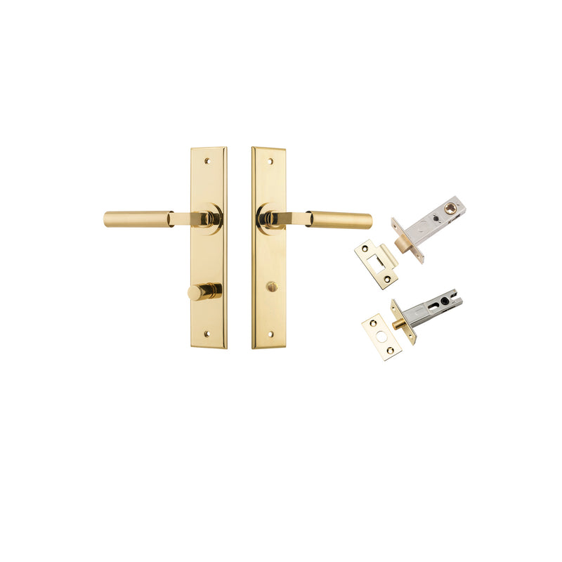 Berlin Lever Chamfered Polished Brass Privacy Kit