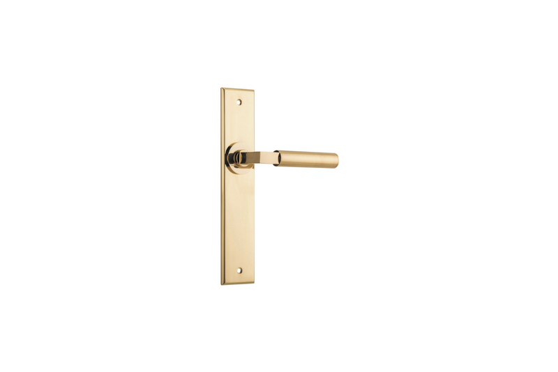 Berlin Lever Chamfered Polished Brass