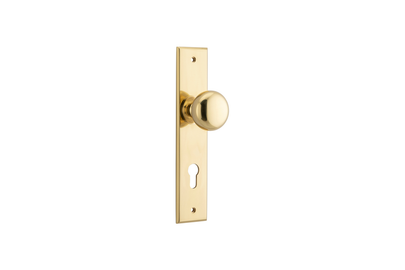 Cambridge Knob Chamfered Polished Brass