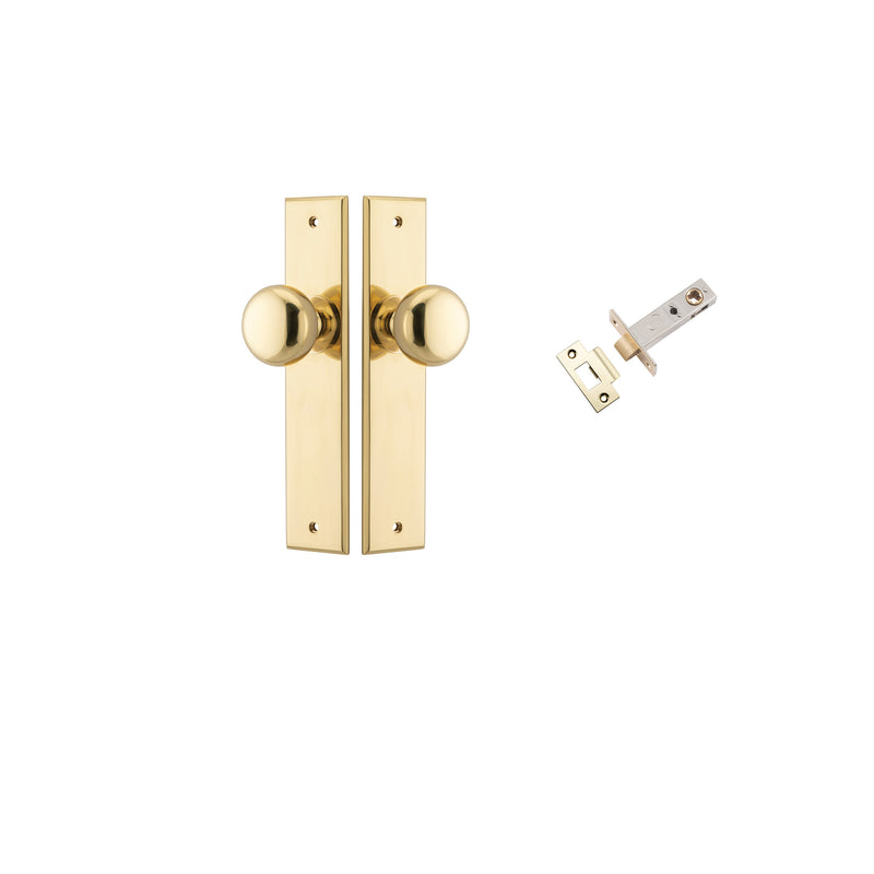 Cambridge Knob Chamfered Polished Brass Passage Kit