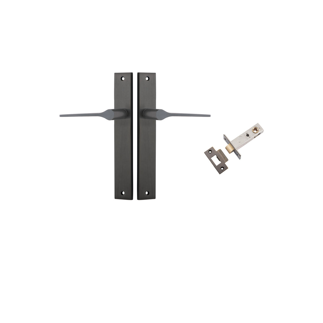 Como Lever Rectangular Signature Brass Passage Kit