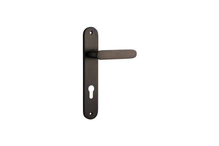 Bronte Lever Oval Signature Brass