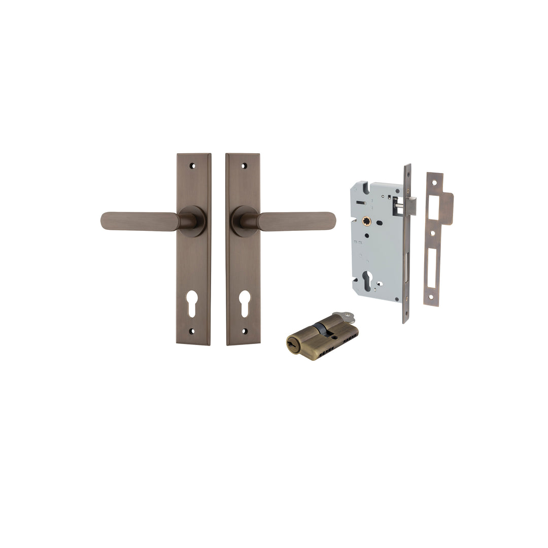 Bronte Lever Chamfered Signature Brass Entrance Kit - Key/Key