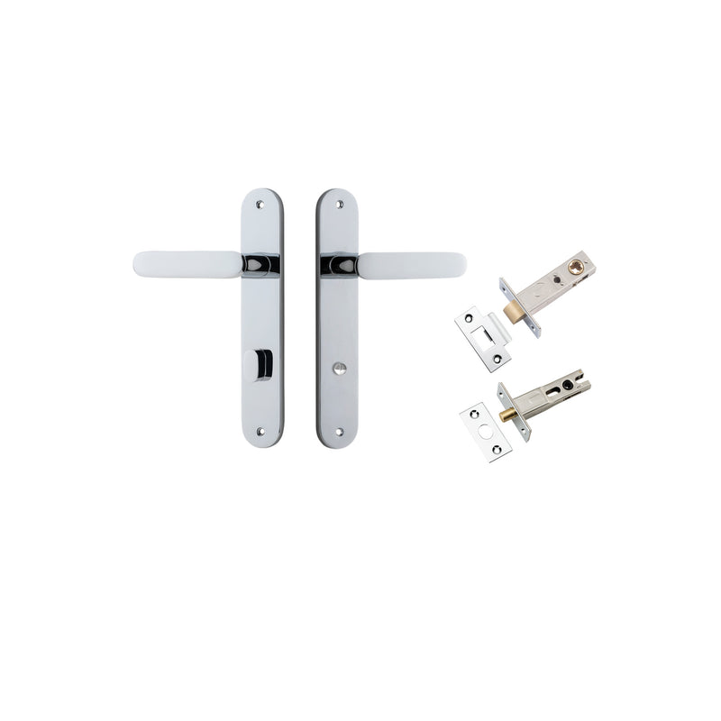 Bronte Lever Oval Polished Chrome Privacy Kit