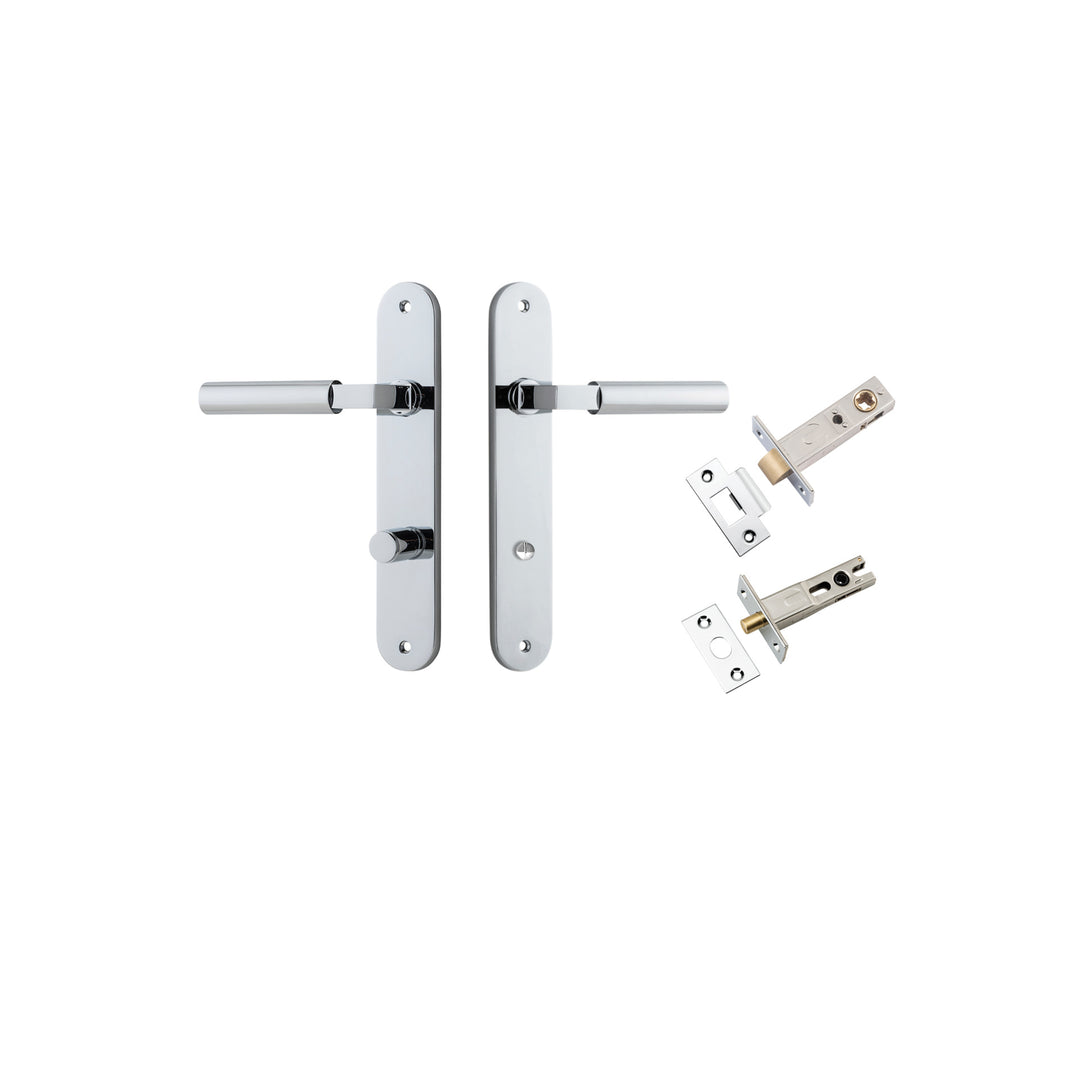Berlin Lever Oval Polished Chrome Privacy Kit