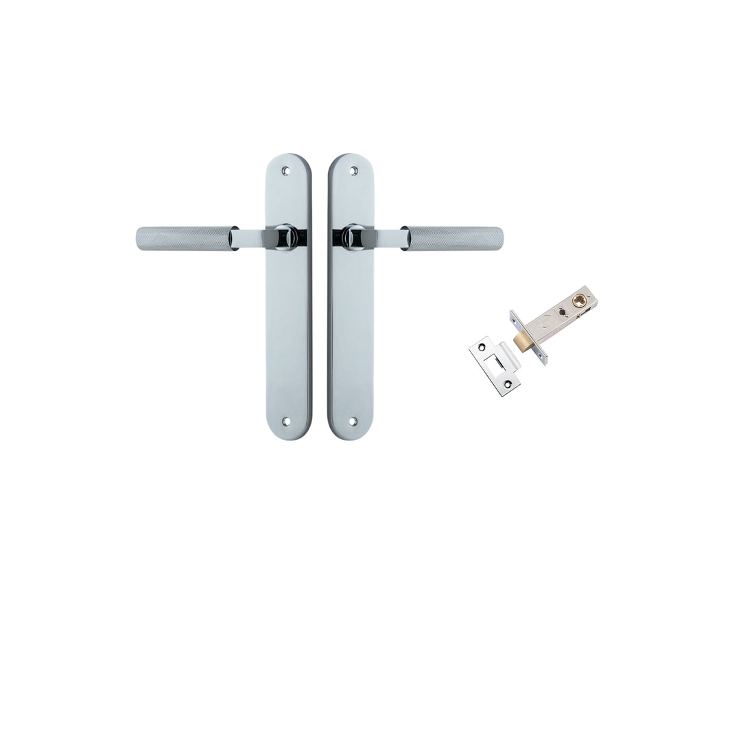 Brunswick Lever Oval Polished Chrome Passage Kit