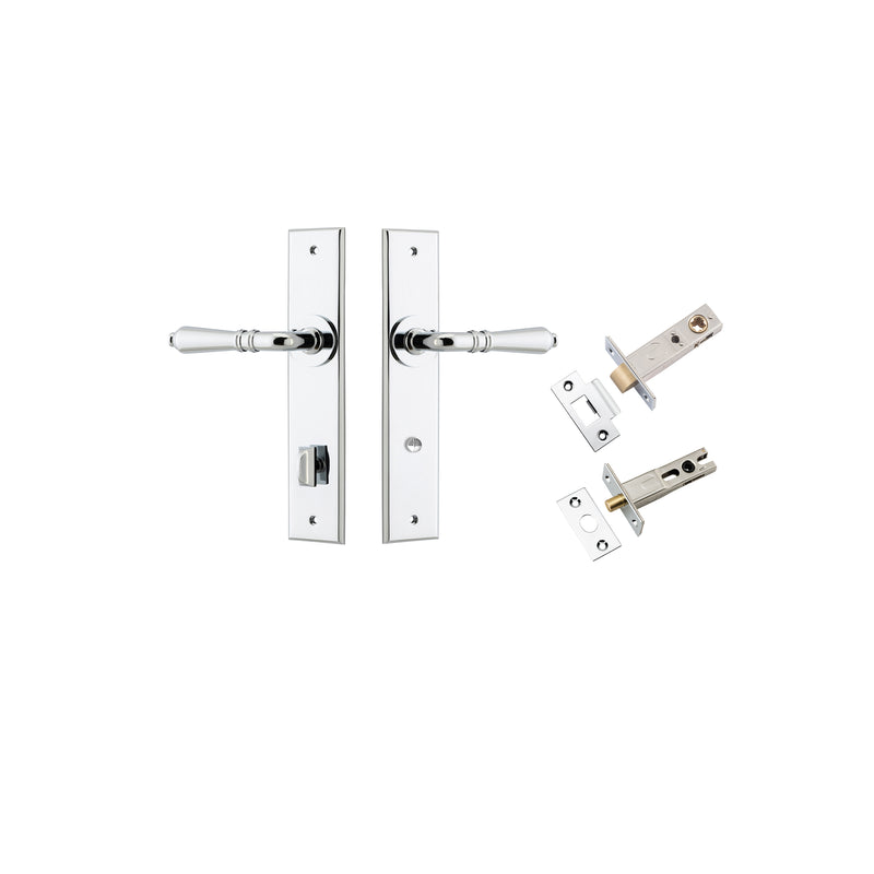 Sarlat Lever Chamfered Polished Chrome Privacy Kit