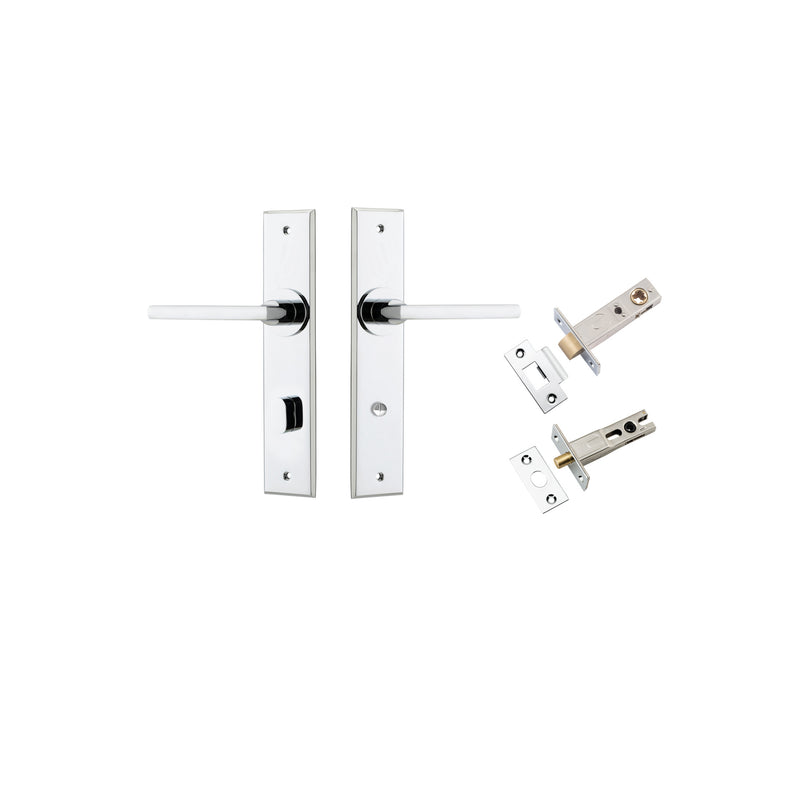 Baltimore Lever Chamfered Polished Chrome Privacy Kit