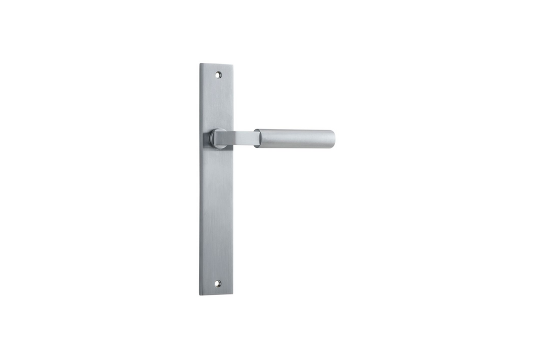 Berlin Lever Rectangular Brushed Chrome