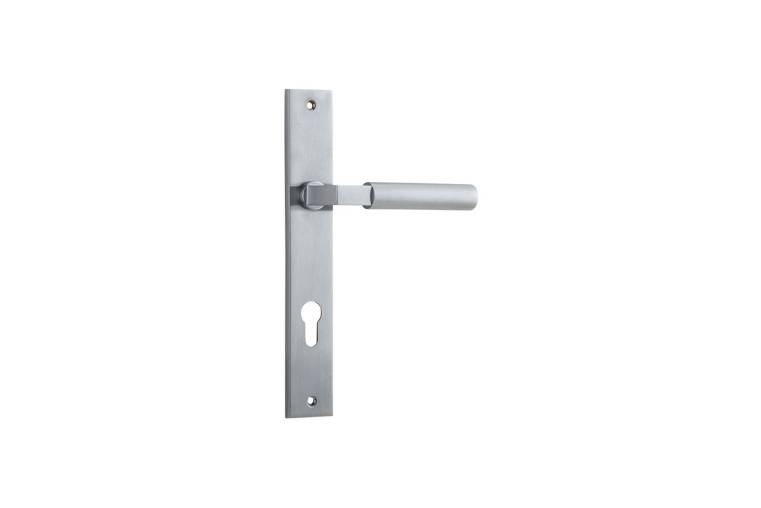 Berlin Lever Rectangular Brushed Chrome