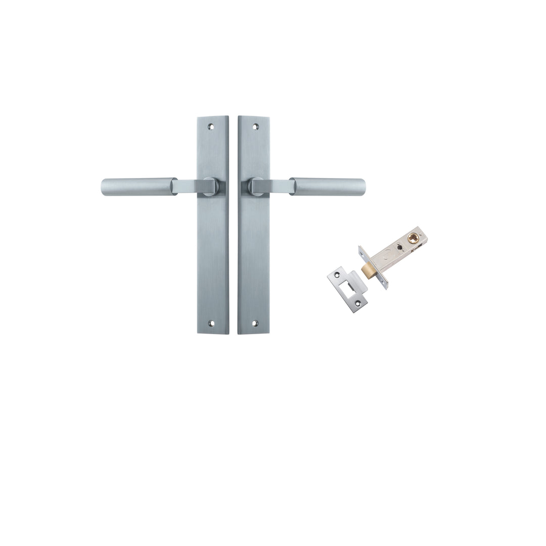 Berlin Lever Rectangular Brushed Chrome Passage Kit
