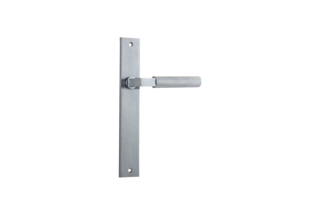 Brunswick Lever Rectangular Brushed Chrome