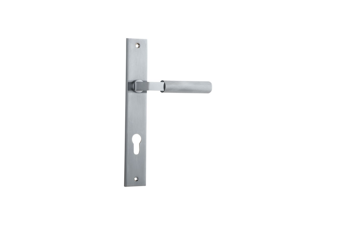 Brunswick Lever Rectangular Brushed Chrome