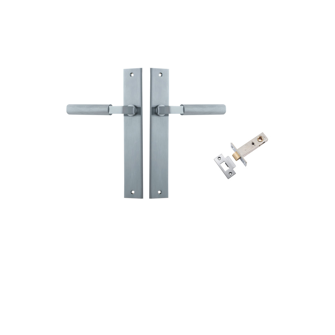 Brunswick Lever Rectangular Brushed Chrome Passage Kit