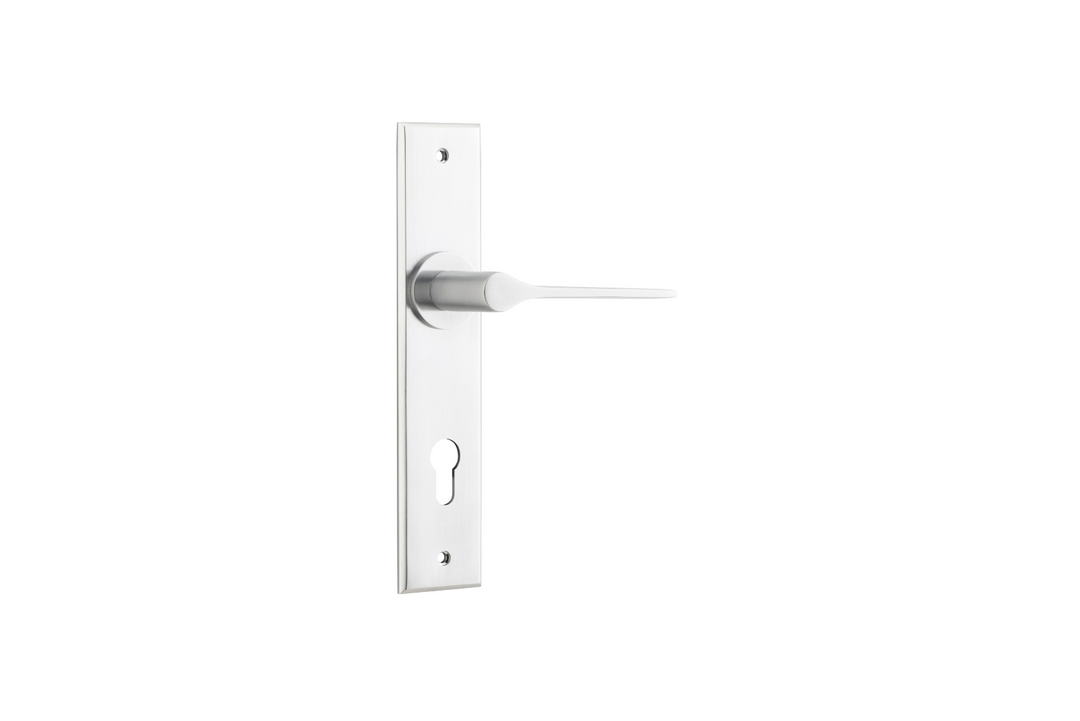 Como Lever Chamfered Brushed Chrome