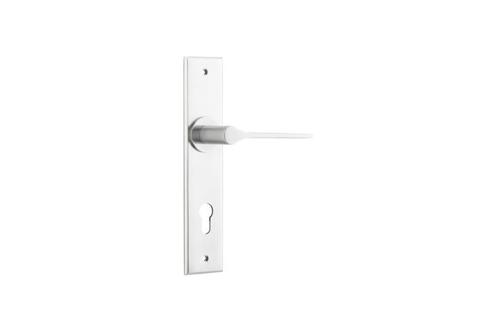Como Lever Chamfered Brushed Chrome