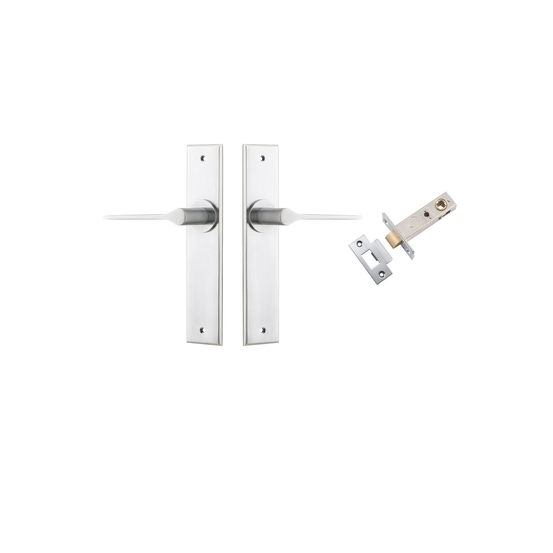 Como Lever Chamfered Brushed Chrome Passage Kit