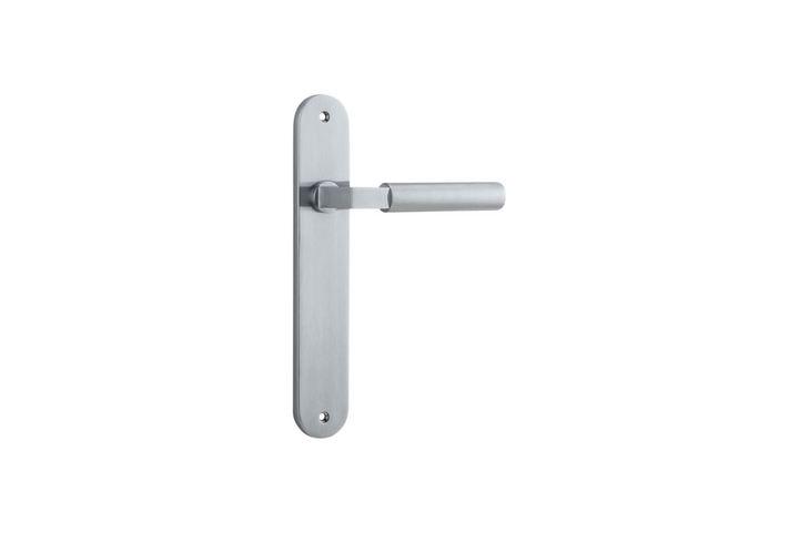 Berlin Lever Oval Brushed Chrome