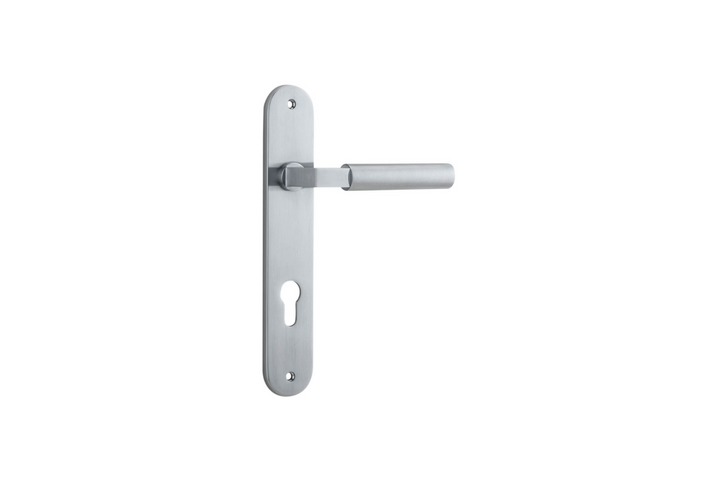 Berlin Lever Oval Brushed Chrome