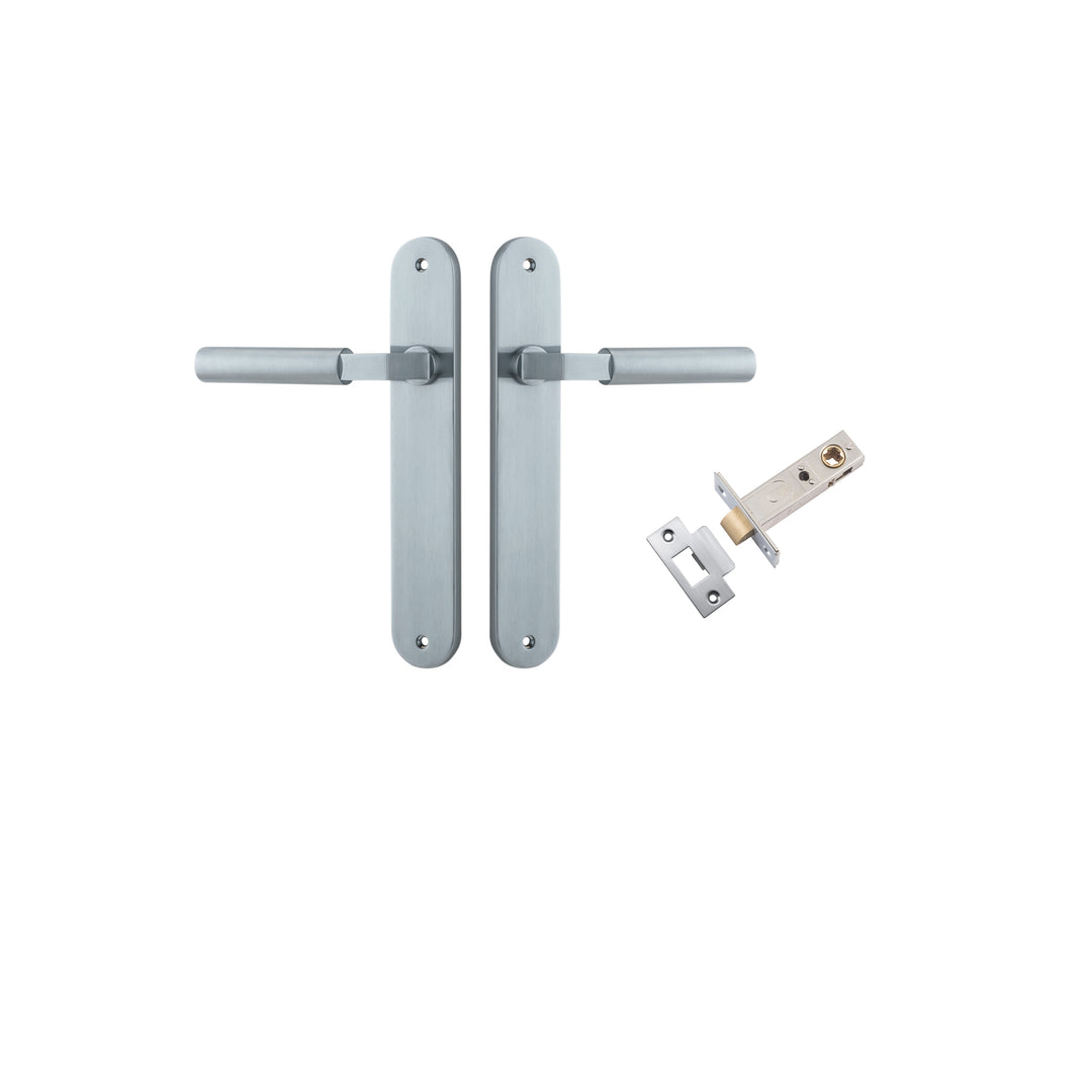 Berlin Lever Oval Brushed Chrome Passage Kit