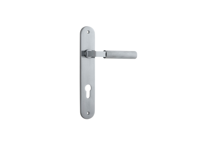 Brunswick Lever Oval Brushed Chrome
